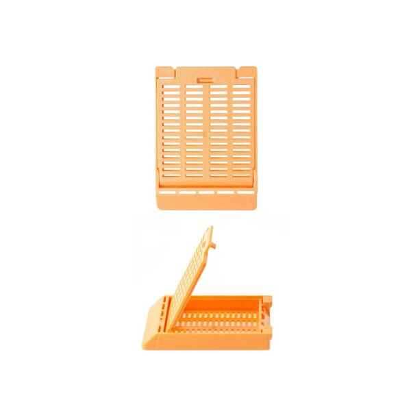 Hinged Tissue Cassette, peach